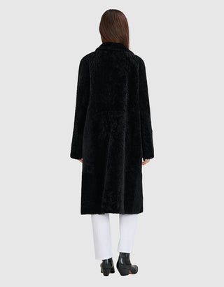 Doppelreihiger Shearling Wendemantel Golier