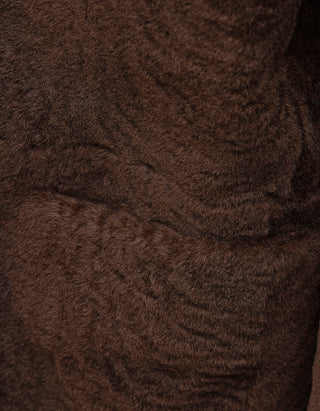 Doppelreihiger Shearling-Wende-Mantel Golier