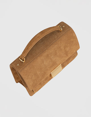 Veloursleder-Tasche Venezia mit abnehmbarem Schulterriemen