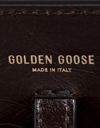 Glänzender Leder-Shopper mit herausnehmbarer Innentasche