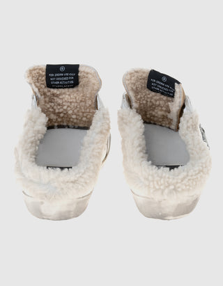 Leder-Shearling-Sneaker Superstar Sabot