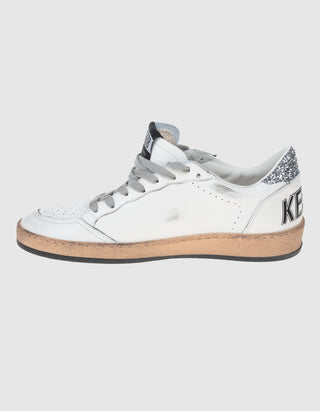Leder-Sneaker Ballstar mit Glitter-Finish