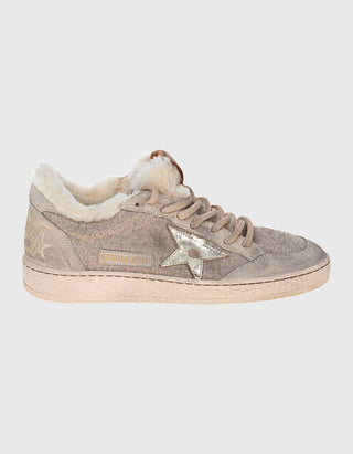 Leder-Shearling-Sneaker Ball Star