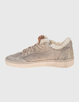 Leder-Shearling-Sneaker Ball Star