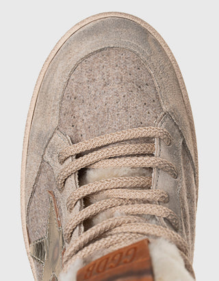 Leder-Shearling-Sneaker Ball Star