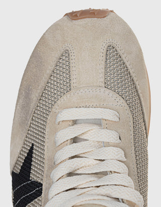 Veloursleder-Sneakers Running Marathon mit Mesh-Besatz