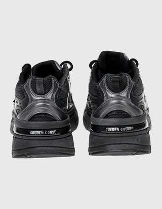 Leder-Sneaker Lightstar mit Netz-Details