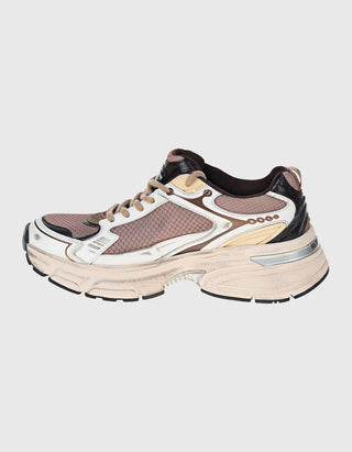 Leder-Sneaker Lightstar mit Netz-Details
