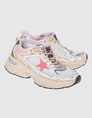 Leder-Sneaker Lightstar mit Netzdetails
