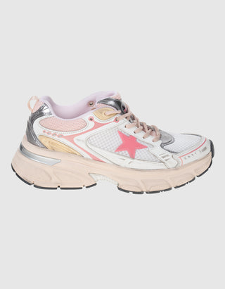 Leder-Sneaker Lightstar mit Netzdetails