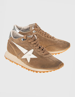 Veloursleder-Sneaker Running Marathon M77 with Star