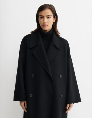 Doppelreihiger Oversize Woll-Mantel Halima