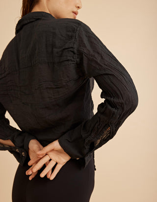 Cropped Baumwolle-Bluse Healy