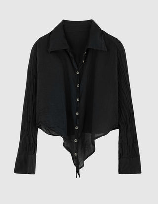 Cropped Baumwolle-Bluse Healy