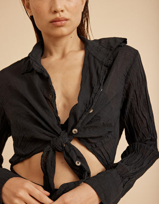 Cropped Baumwolle-Bluse Healy
