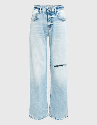 Destroyed Wide-Leg Jeans Bea
