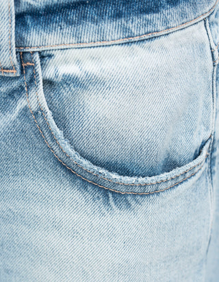 Destroyed Wide-Leg Jeans Bea