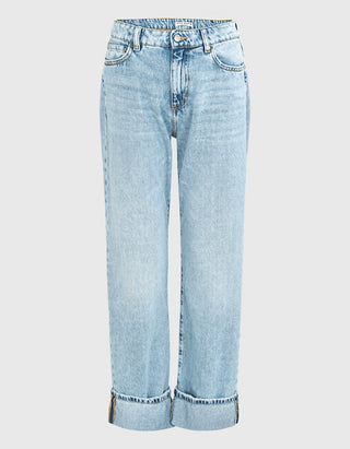Cropped Straight-Leg Jeans Tiny mit Saumumschlag