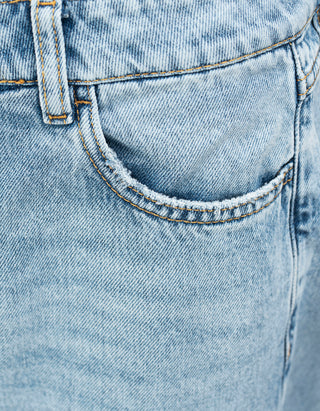 Cropped Straight-Leg Jeans Tiny mit Saumumschlag