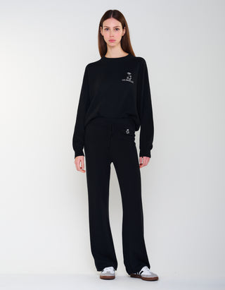 Bestickter Raglan-Pullover Rainbow Crew mit Kaschmir- und Seidenanteil