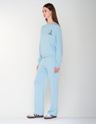 Merinowoll-Kaschmir-Strickhose Wide Leg MC