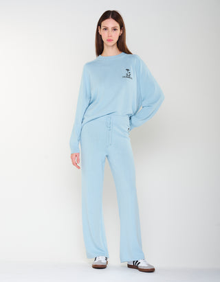 Merinowoll-Kaschmir-Strickhose Wide Leg MC