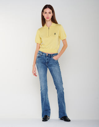 Kaschmir-Seide-Mix Pullover Amara Polo Tee