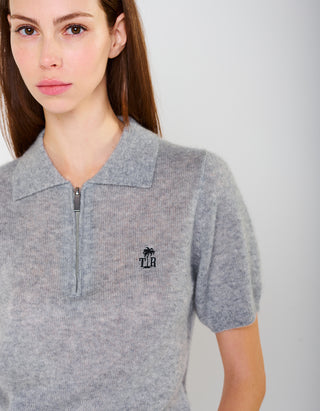 Kaschmir-Seide-Mix Pullover Amara Polo Tee