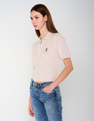 Kaschmir-Seide-Mix Pullover Amara Polo Tee