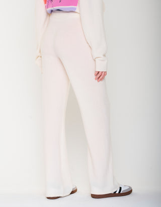 Merinowoll-Kaschmir-Strickhose Wide Leg MC