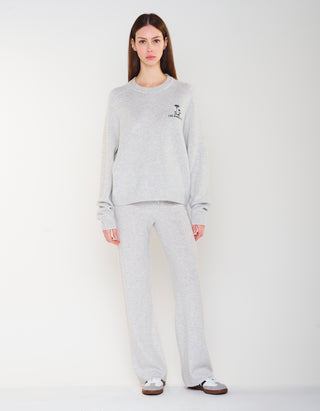 Merinowoll-Kaschmir-Strickhose Wide Leg MC