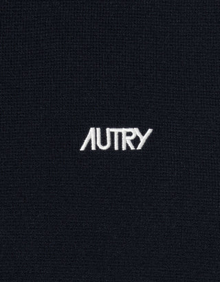 Zipper-Cardigan mit Labelstickerei