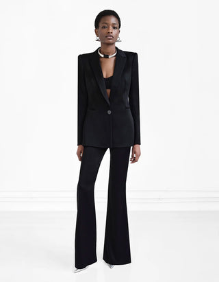 Satin-Blazer Sculpted