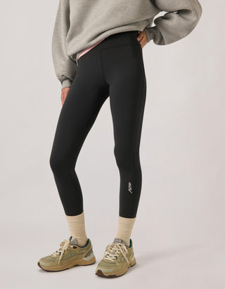 Cropped Leggings mit Logo-Schriftzug