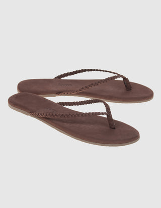 Veloursleder-Flip Flops Lily Braid