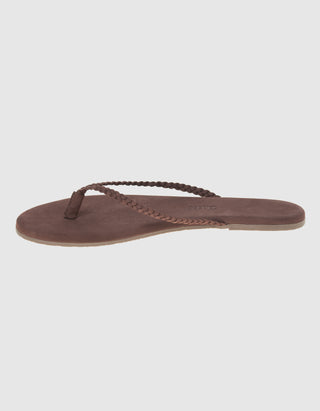 Veloursleder-Flip Flops Lily Braid