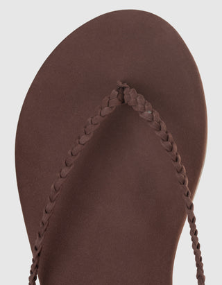 Veloursleder-Flip Flops Lily Braid