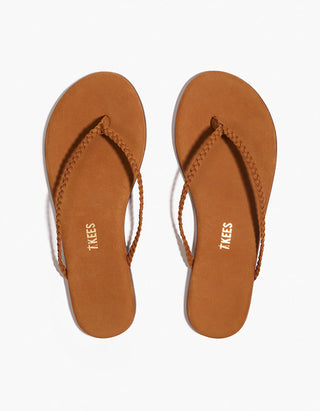 Veloursleder-Flip Flops Lily Braid
