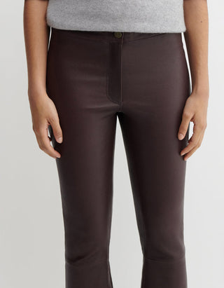 Kick-Flare Lammleder-Hose Lively Stretch Plonge