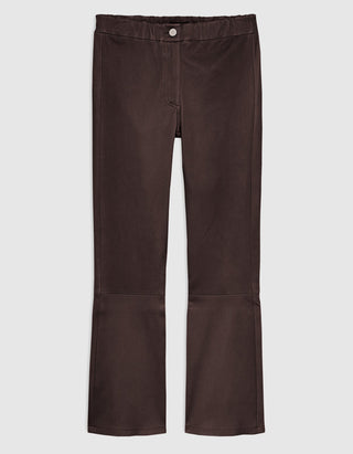 Kick-Flare Lammleder-Hose Lively Stretch Plonge