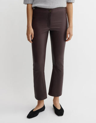 Kick-Flare Lammleder-Hose Lively Stretch Plonge