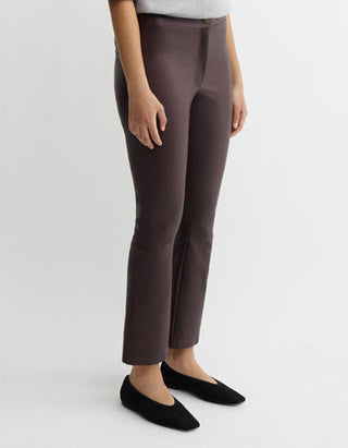 Kick-Flare Lammleder-Hose Lively Stretch Plonge