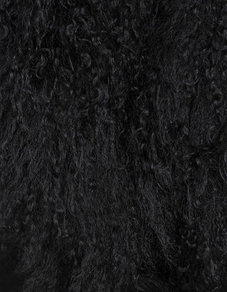 Woll-Mantel Lola Mongolian mit Shearling-Besatz