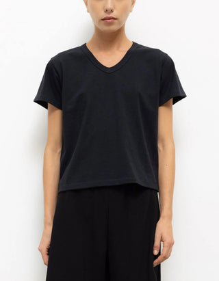 Baumwoll-T-Shirt Margo mit V-Ausschnitt