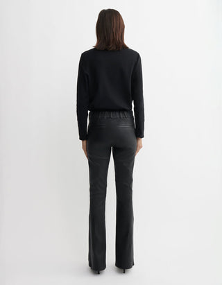 Kick-Flare Lammleder-Hose Lucia Stretch Plonge