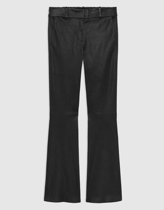 Kick-Flare Lammleder-Hose Lucia Stretch Plonge