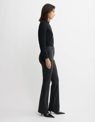 Kick-Flare Lammleder-Hose Lucia Stretch Plonge