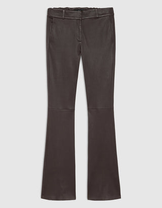 Kick-Flare Lammleder-Hose Lucia Stretch Plonge