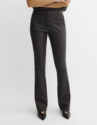 Kick-Flare Lammleder-Hose Lucia Stretch Plonge