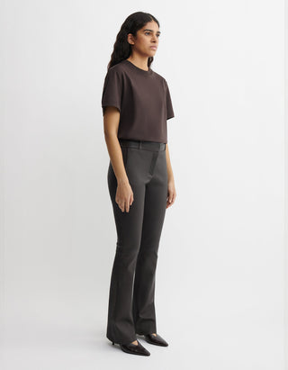 Kick-Flare Lammleder-Hose Lucia Stretch Plonge